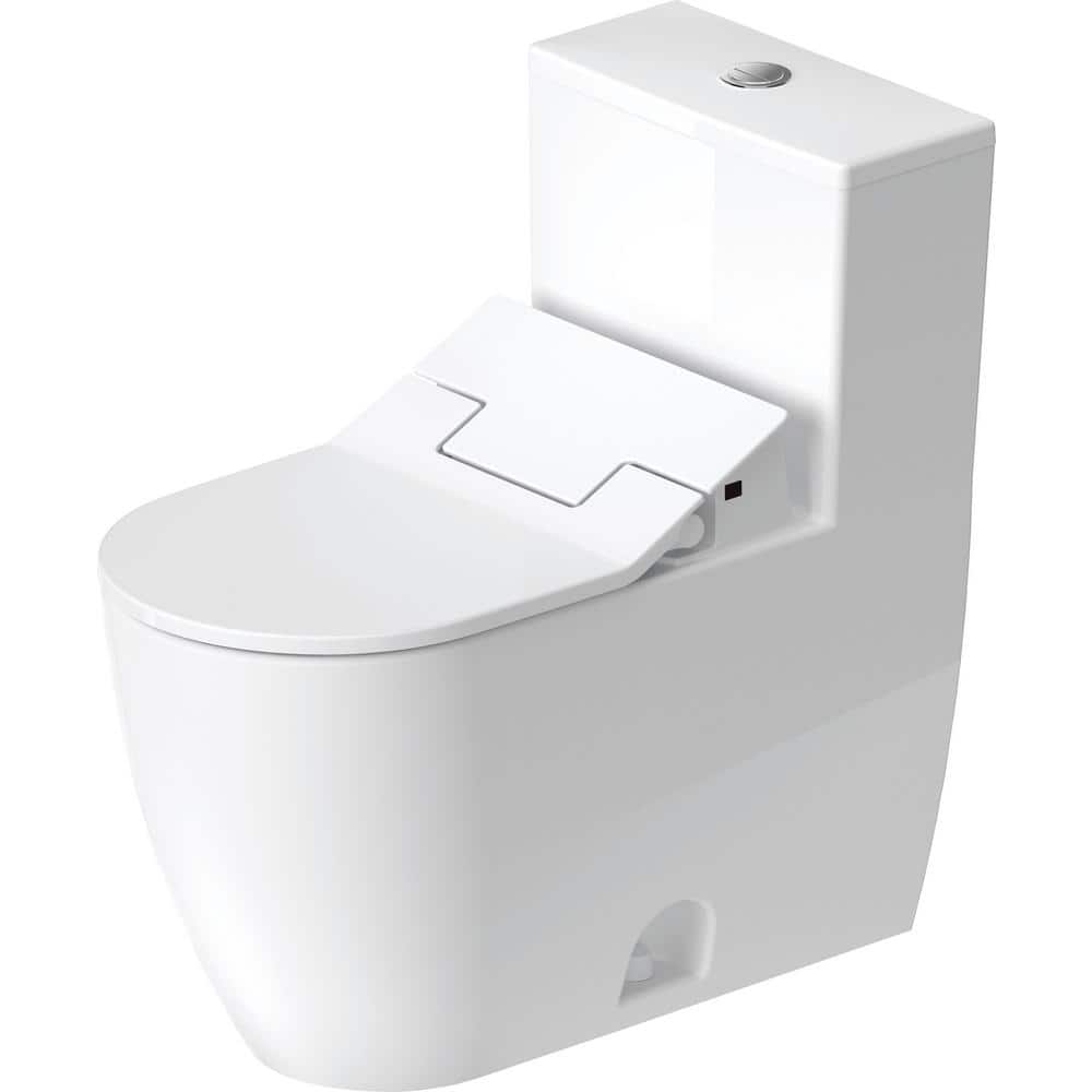 Duravit ME by Starck 1-Piece 1.32/0.92 GPF Dual Flush Elongated Toilet in White with Seat Included (1)
