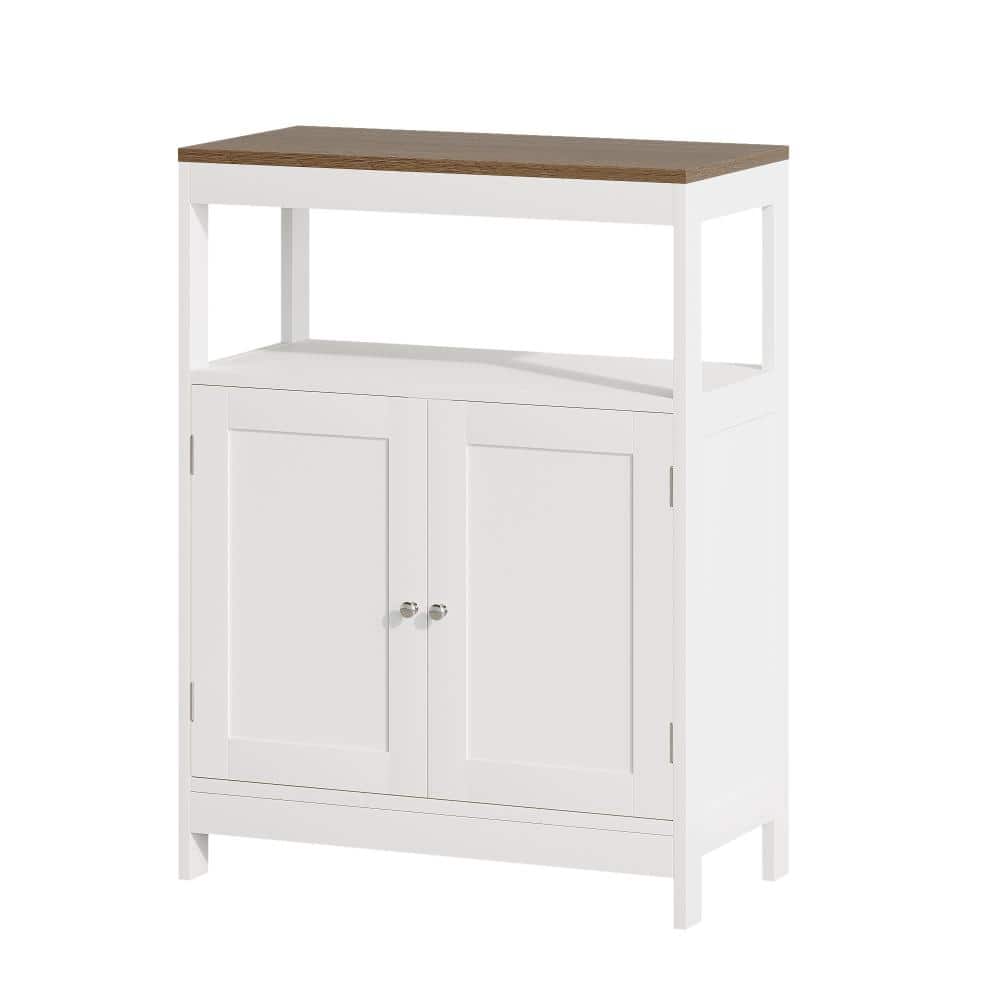 Miscool Avex 23.62 in. W x 11.81 in. D x 31.5 in. H White Wood Freestanding Bathroom Storage Cabinet with Adjustable Shelf (1)