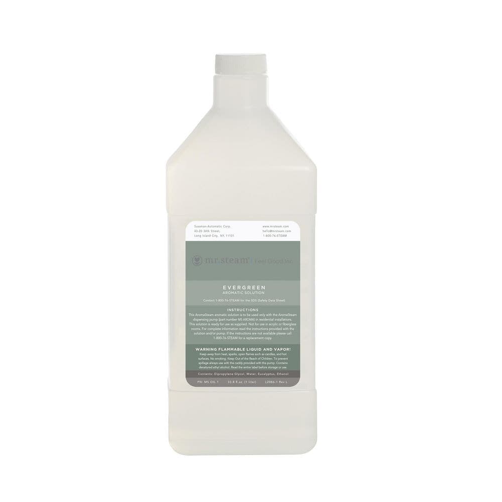 Mr. Steam Evergreen Essential Aroma Oil in 1 Liter Gal. (1)