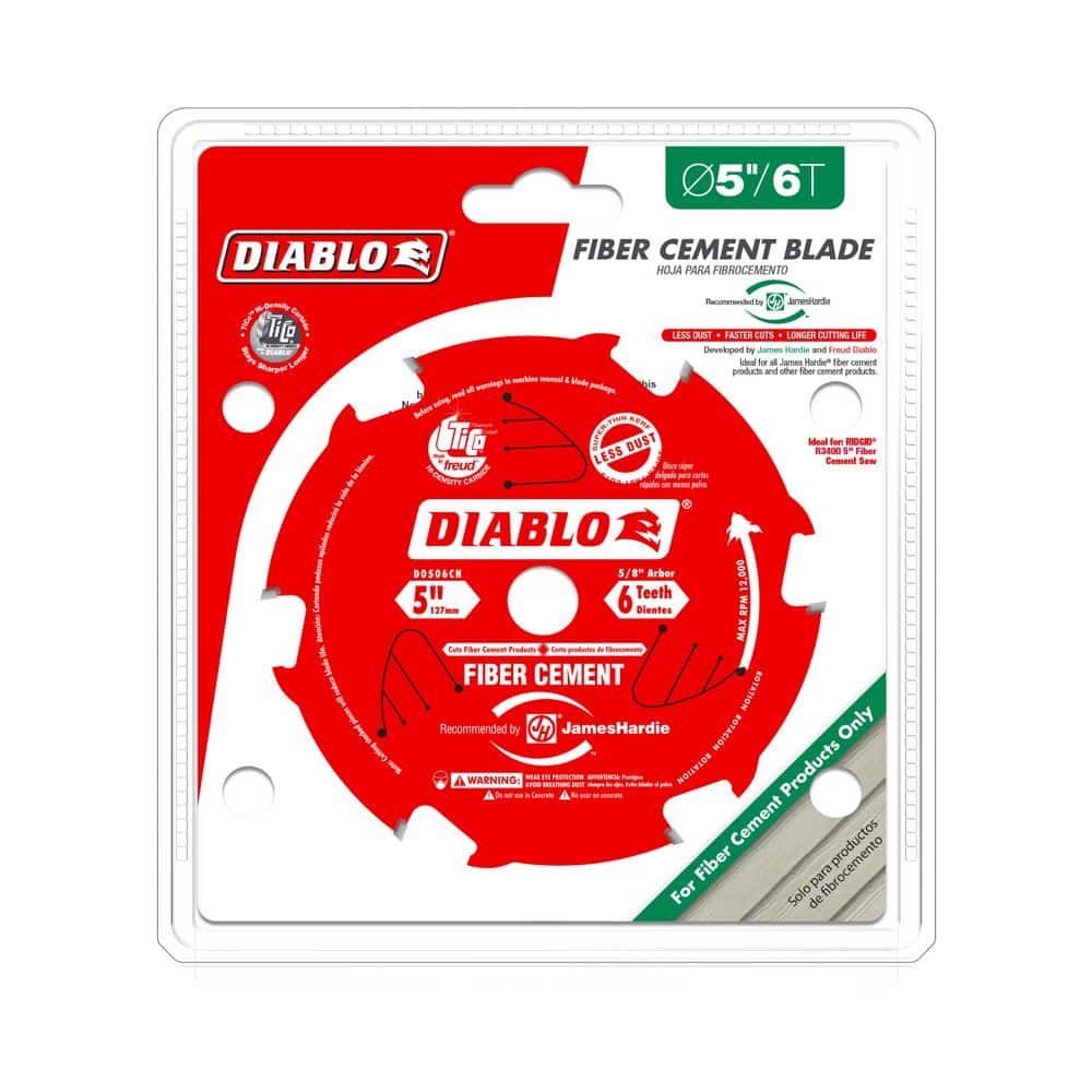 DIABLO HARDIEBlade 5 in. x 6-Tooth Fiber Cement Circular Saw Blade (4)