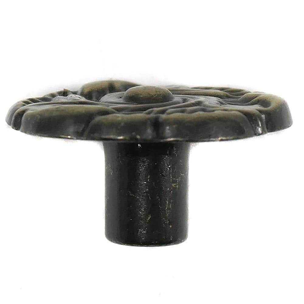 Laurey Classic Traditions 1-1/2 in. Antique Brass Round Provincial Cabinet Knob (2)