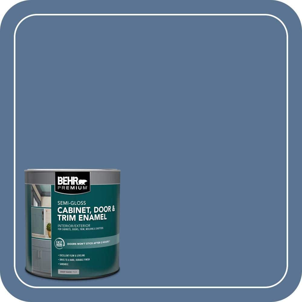 BEHR PREMIUM 1 qt. #PPU14-18 Laguna Blue Semi-Gloss Enamel Interior/Exterior Cabinet, Door & Trim Paint