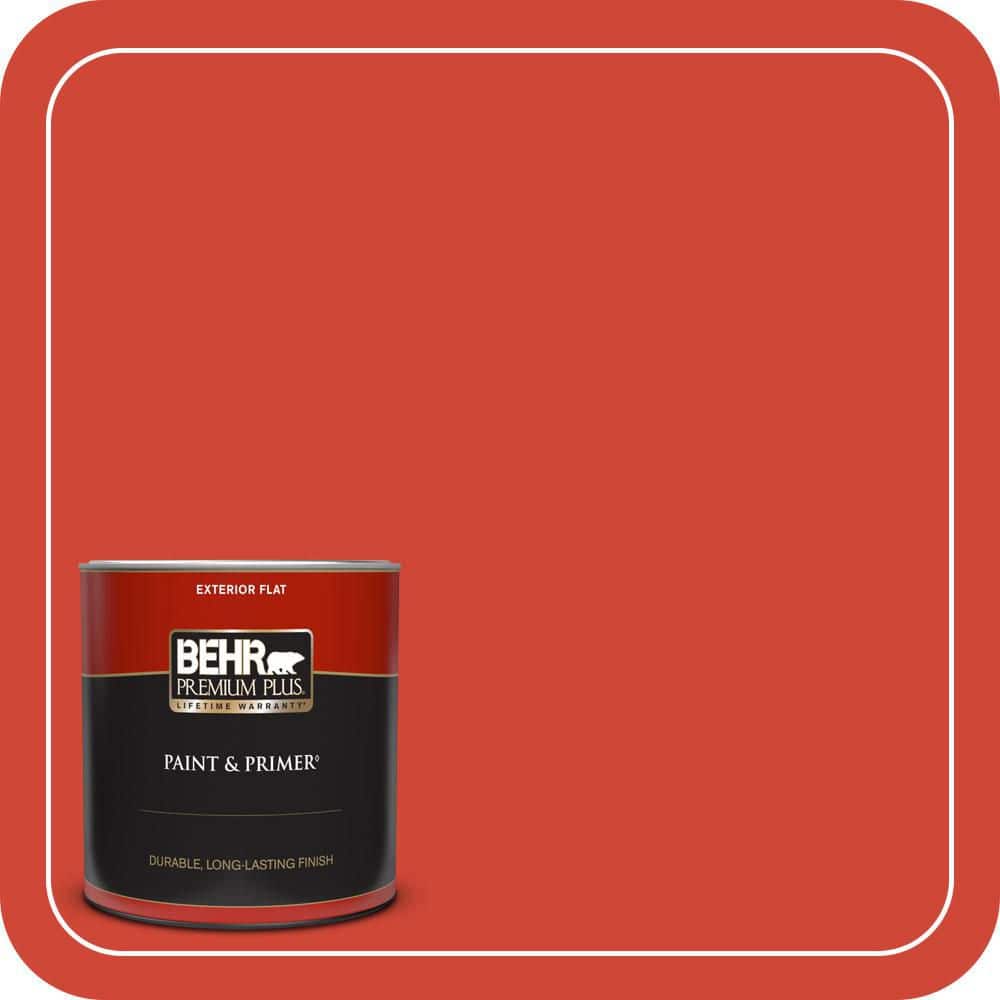 BEHR PREMIUM PLUS 1 gal. #180B-7 Chili Pepper Semi-Gloss Enamel Low Odor Interior Paint & Primer (1)