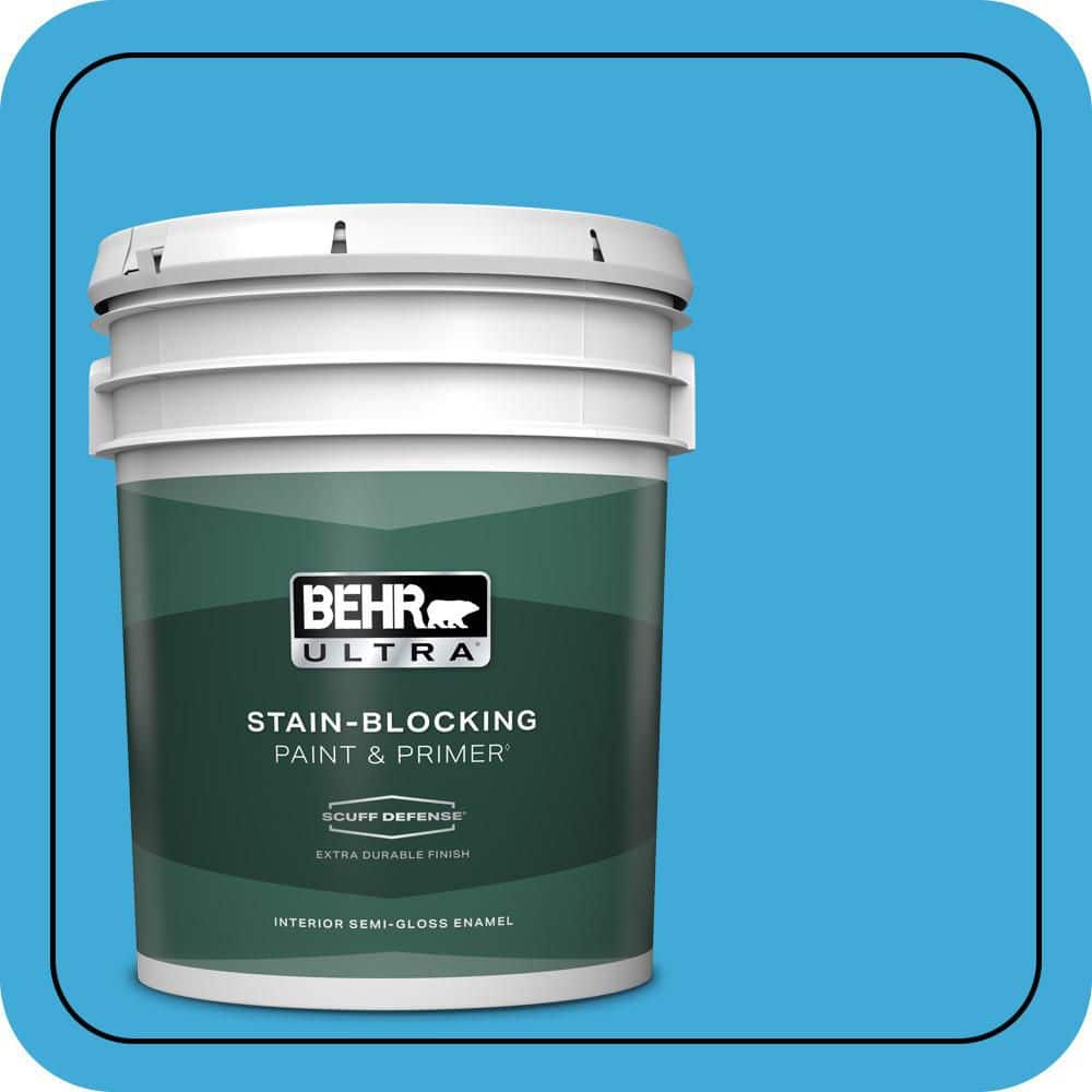 BEHR ULTRA 5 gal. #550B-5 Windjammer Extra Durable Semi-Gloss Enamel Interior Paint & Primer