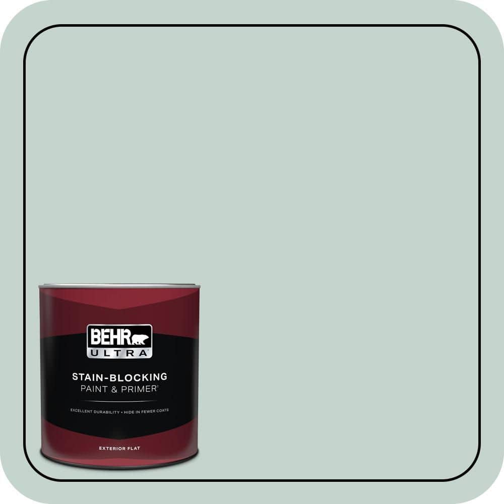 BEHR ULTRA 1 qt. #N430-2 Natures Reflection Flat Exterior Paint & Primer