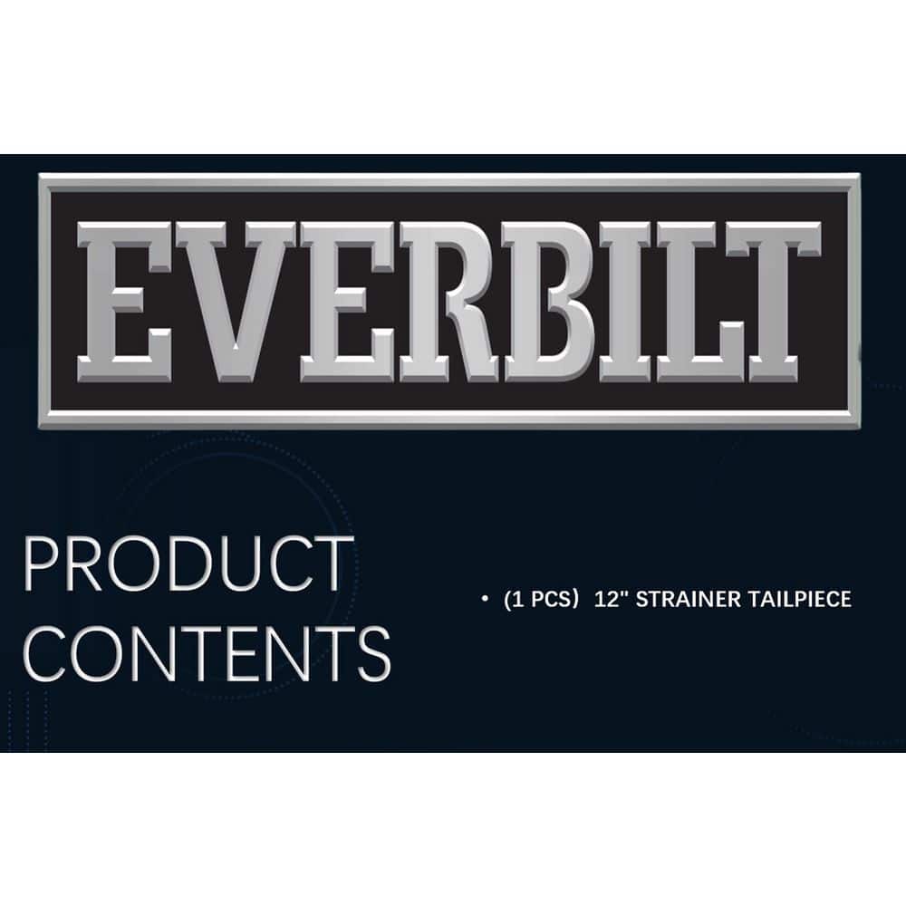 Everbilt 1-1/2 in. X 12 in. P-Trap Plastic Strainer Tailpiece (4)