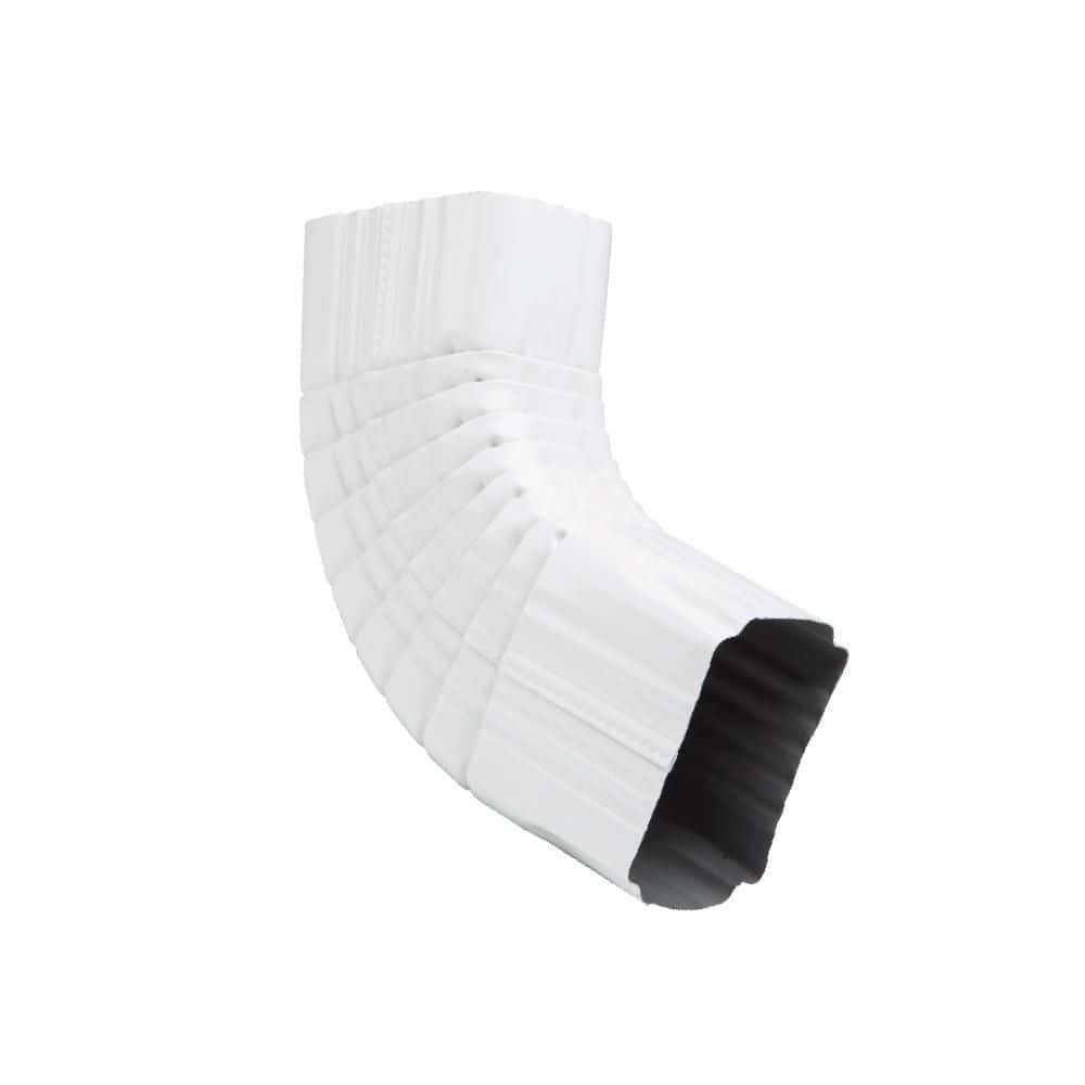 Amerimax Home Products 3 in. x 4 in. White Aluminum Downspout B-Elbow