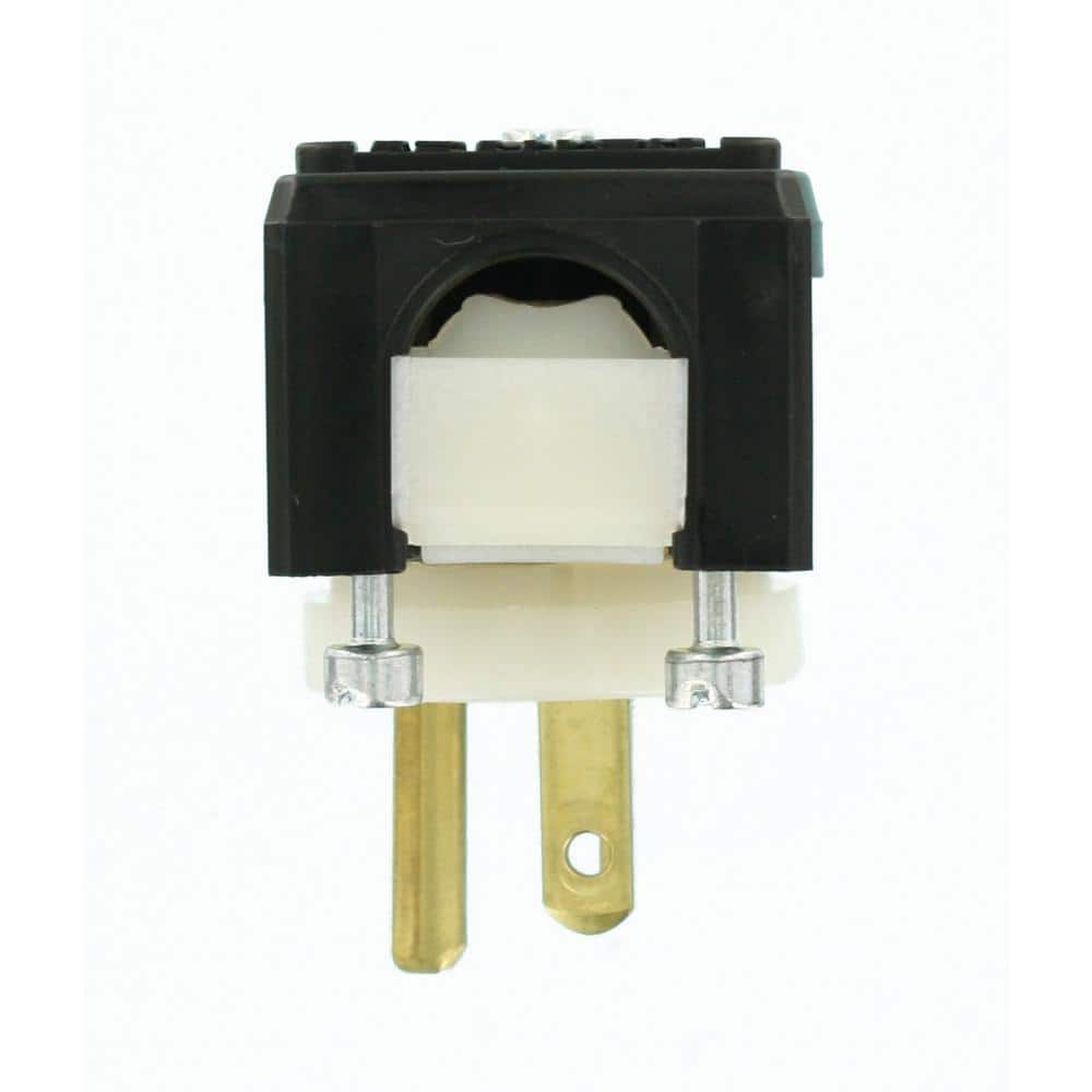 Leviton 20 Amp 125-Volt Angle Plug, Black and White 5366-ACS (2)