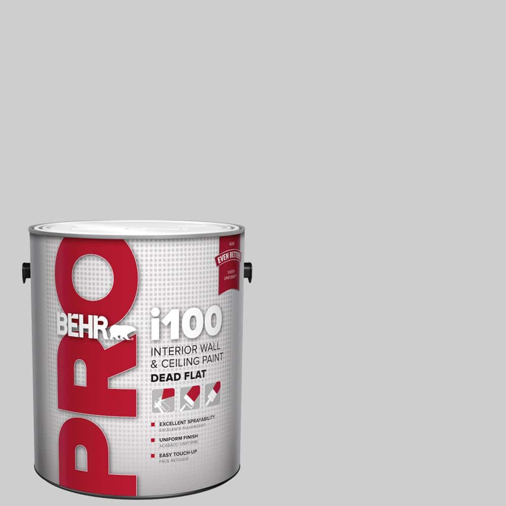 BEHR PRO 1 gal. #770E-2 Silver Screen color Dead Flat Interior Paint (1)