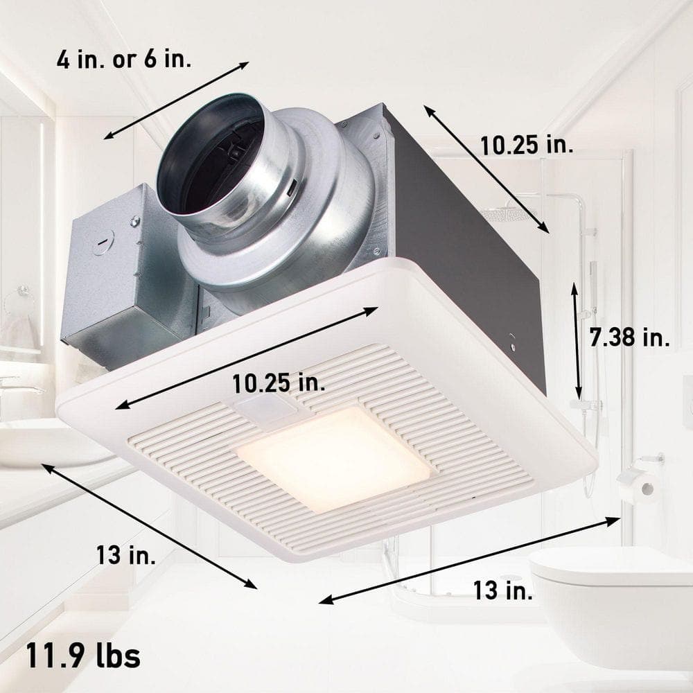 Panasonic WhisperSense DC fan-LED Lights Motion and Humidity Sensors Delay Timer Pick-A-Flow Speed Selector 50, 80 or 110 CFM (2)