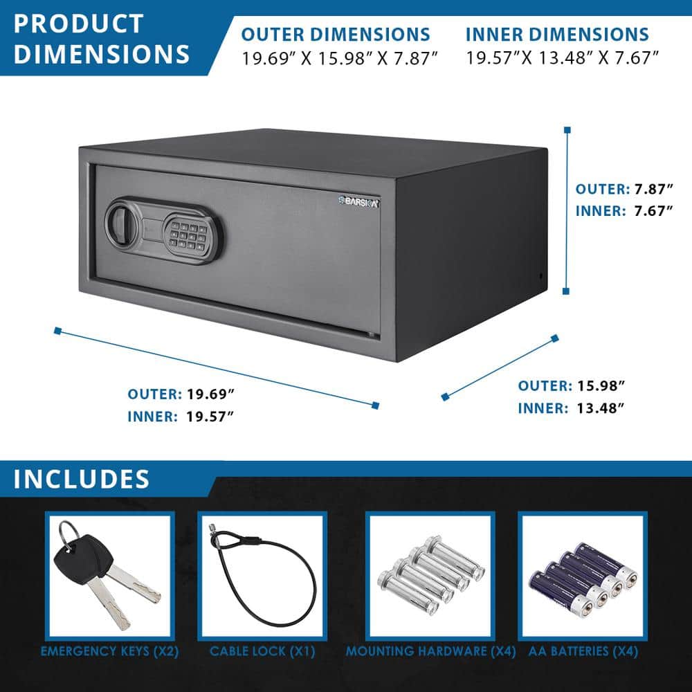 BARSKA WL120 Warden Light LED Digital Keypad Security Safe (2)