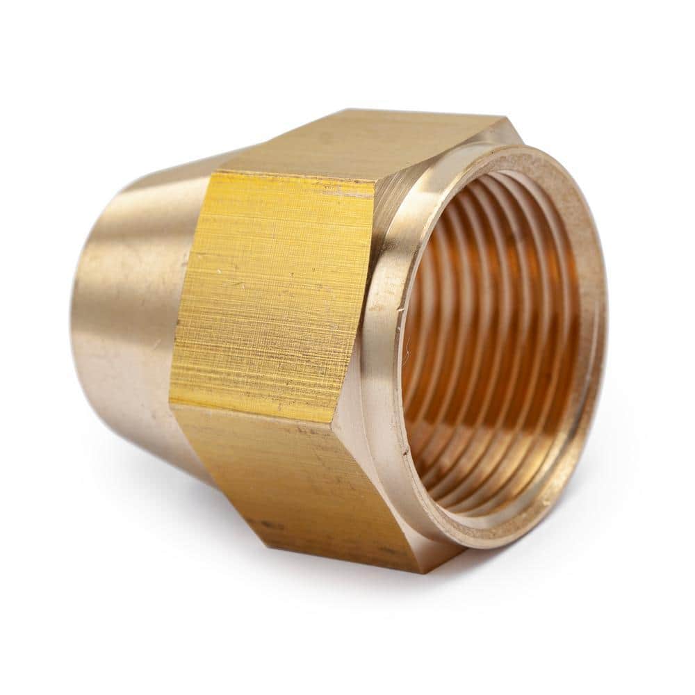 LTWFITTING 3/4 in. Brass SAE 45-Degree Flare Short Rod Nuts (5-Pack) (2)