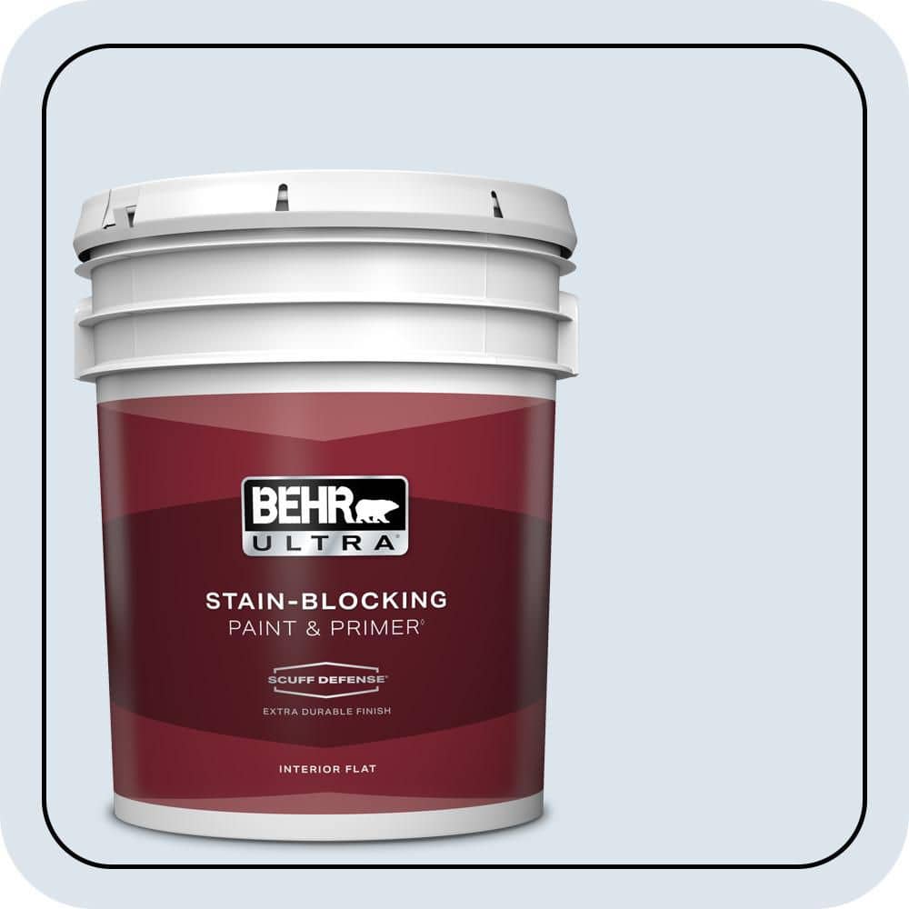BEHR ULTRA 5 gal. #600C-1 Mystic Light Extra Durable Flat Interior Paint & Primer