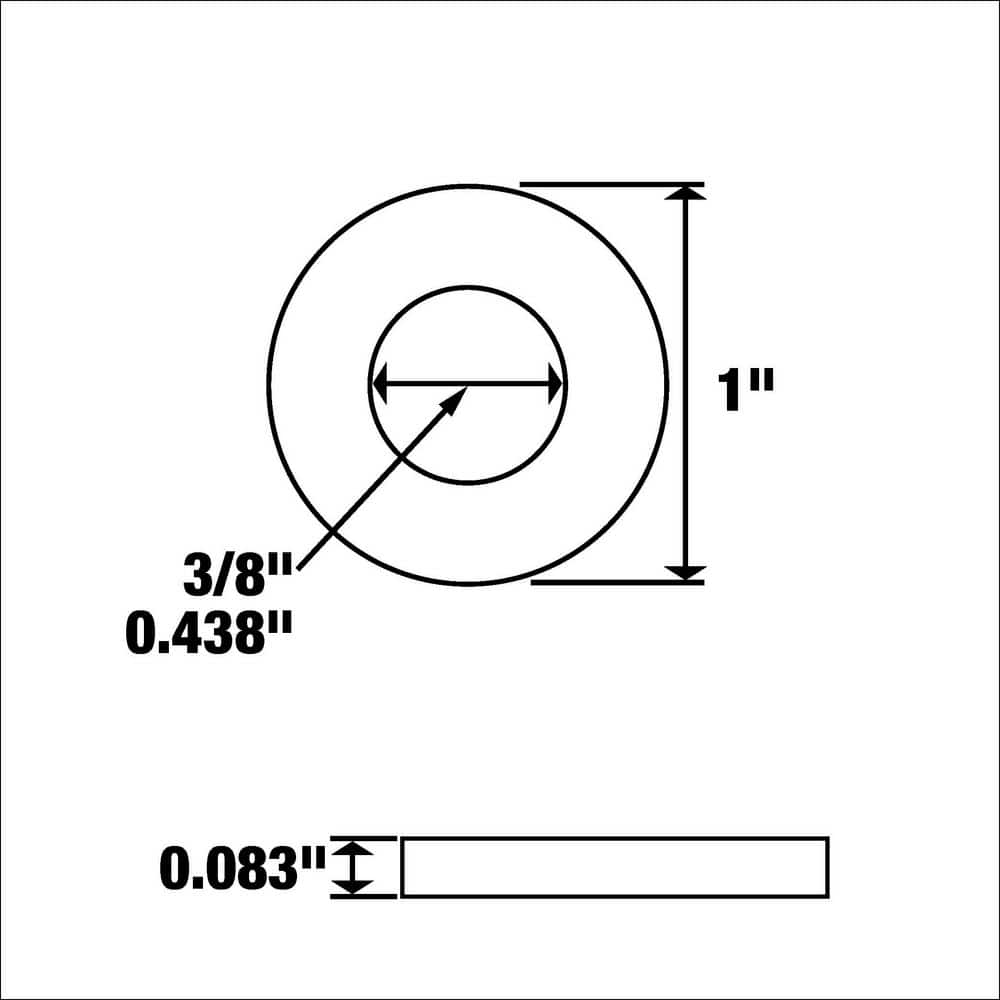 Everbilt 3/8 ft. Zinc Flat Washer (8-Pack) (2)