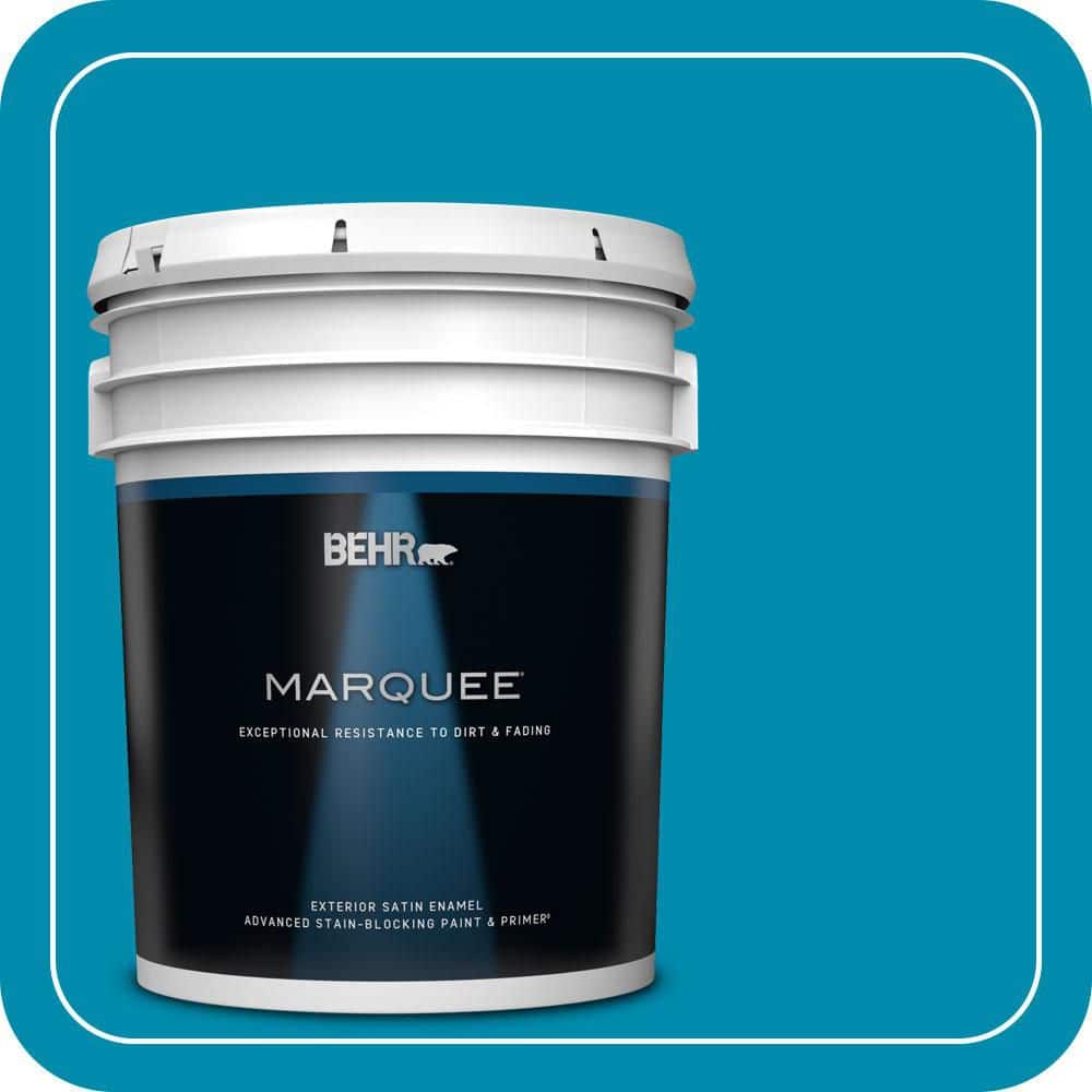 BEHR MARQUEE 5 gal. #530B-7 Riviera Paradise Satin Enamel Exterior Paint & Primer