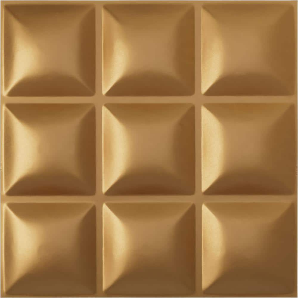 Ekena Millwork 19 5/8 in. x 19 5/8 in. Classic EnduraWall Decorative 3D Wall Panel, Gold (12-Pack for 32.04 Sq. Ft.) (1)