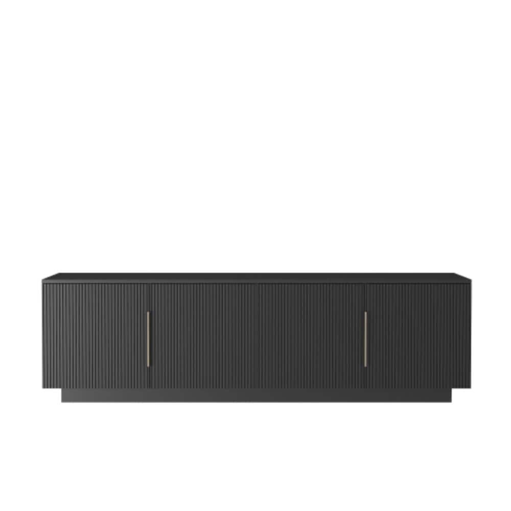 Unbranded 67.32 in. W x 15.74 in. D x 20.08 in. H Bathroom Black Linen Cabinet