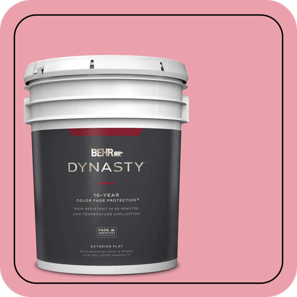 BEHR DYNASTY 5 gal. #P150-3 Pinque Flat Exterior Stain-Blocking Paint & Primer