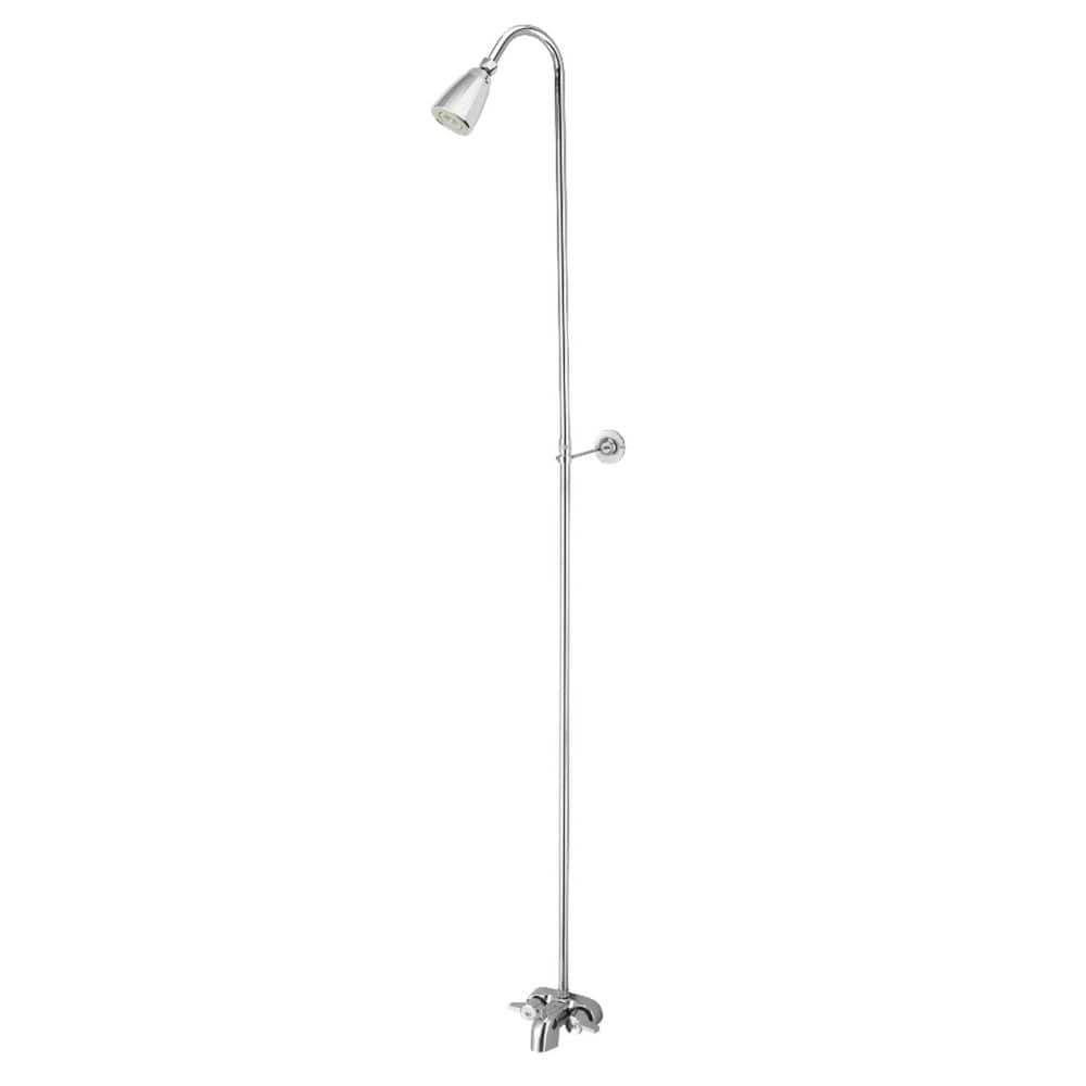 Kingston Brass Vintage 2-Handle Tub and Shower Faucet in Polished Chrome (1)