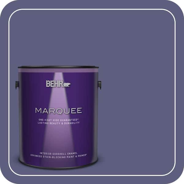 BEHR MARQUEE 1 gal. #M550-7 Strong Iris One-Coat Hide Eggshell Enamel Interior Paint & Primer (2)