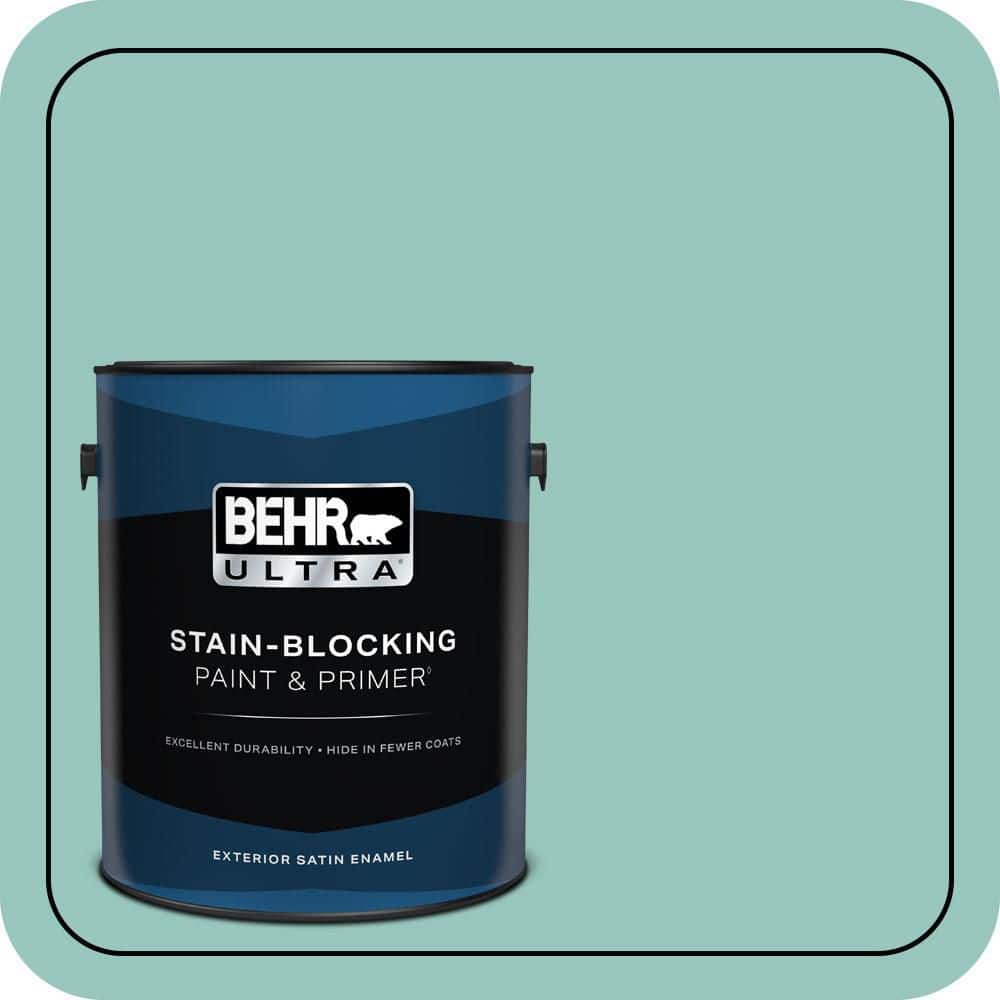 BEHR ULTRA 1 gal. #490D-4 Eucalyptus Leaf Satin Enamel Exterior Paint & Primer