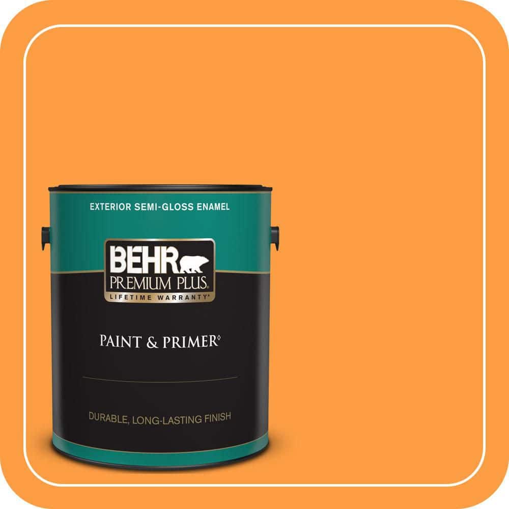 BEHR PREMIUM PLUS 1 gal. #P240-6 Exotic Blossom Semi-Gloss Enamel Exterior Paint & Primer