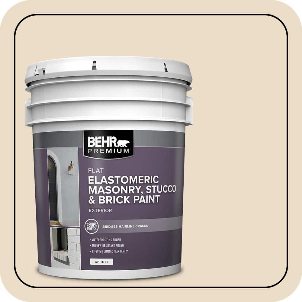 BEHR PREMIUM 5 gal. #N290-2 Authentic Tan Elastomeric Masonry, Stucco and Brick Exterior Paint