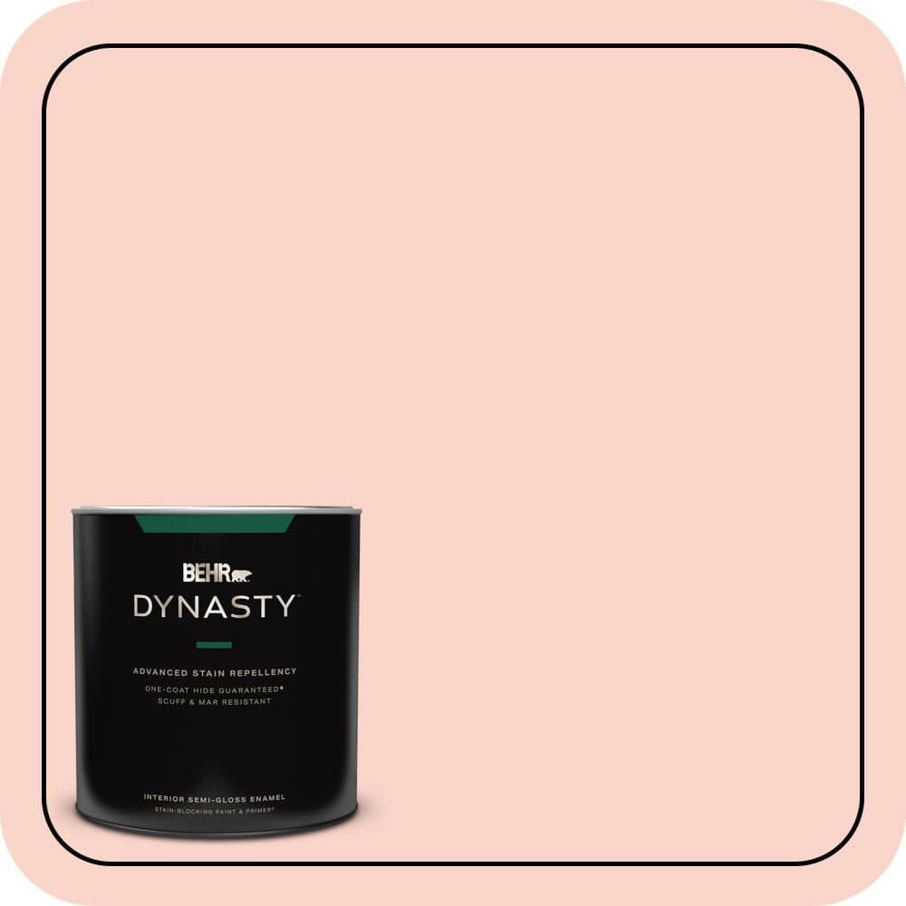 BEHR DYNASTY 1 qt. #P180-1 Deco Shell Semi-Gloss Enamel Interior Stain-Blocking Paint & Primer
