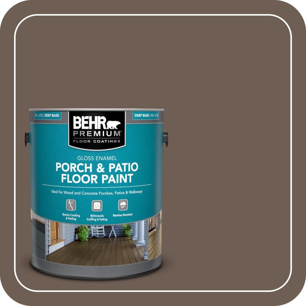 BEHR PREMIUM 1 gal. #N210-6 Swiss Brown Gloss Enamel Interior/Exterior Porch and Patio Floor Paint