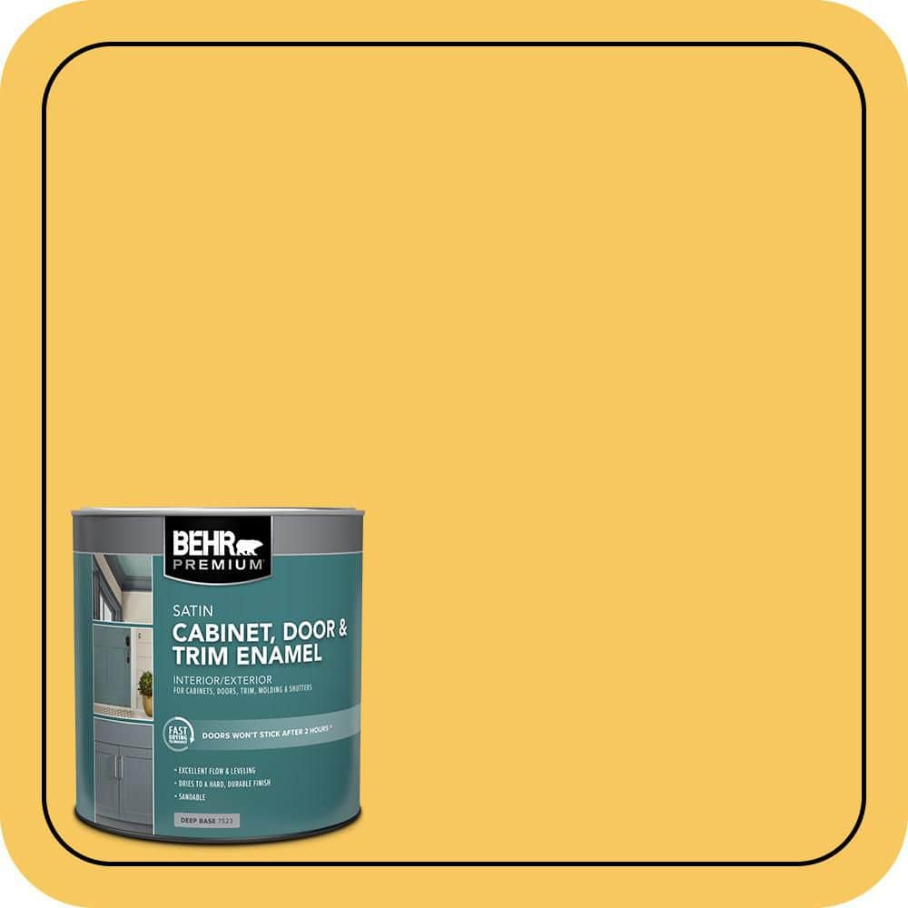 BEHR PREMIUM 1 qt. #P280-5 Little Sun Dress Satin Enamel Interior/Exterior Cabinet, Door & Trim Paint (1)