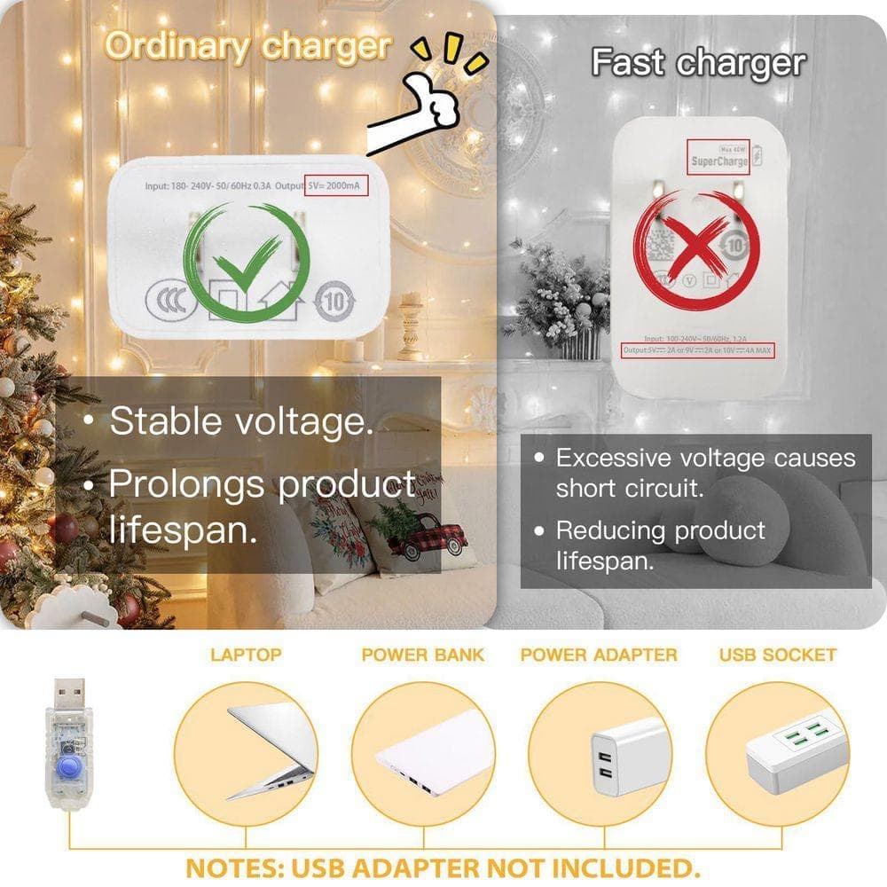 Angel Sar Warm White Outdoor 200 Led Hanging String Lights for Roof Square, Fairy Curtain Lights Indoor for Christmas, Dorm, Wall (2)