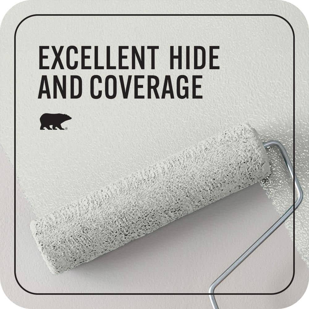 BEHR PREMIUM PLUS 1 qt. #MQ3-45 Looking Glass Flat EcoMix Plant-Based Interior Paint & Primer (2)