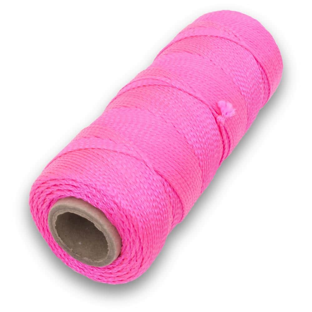MARSHALLTOWN 500 ft. Florescent Pink Braided Mason's Line