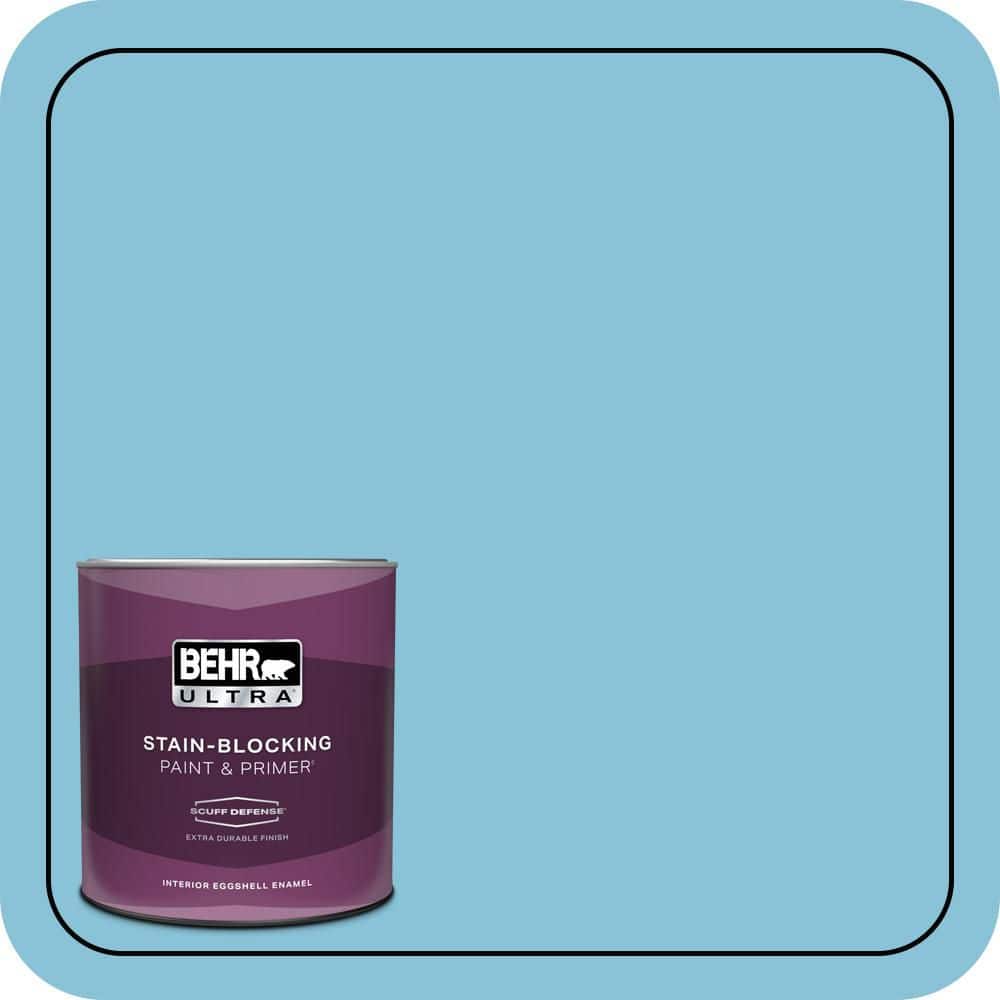 BEHR ULTRA 1 qt. #540D-4 Dreaming Blue Extra Durable Eggshell Enamel Interior Paint & Primer (1)