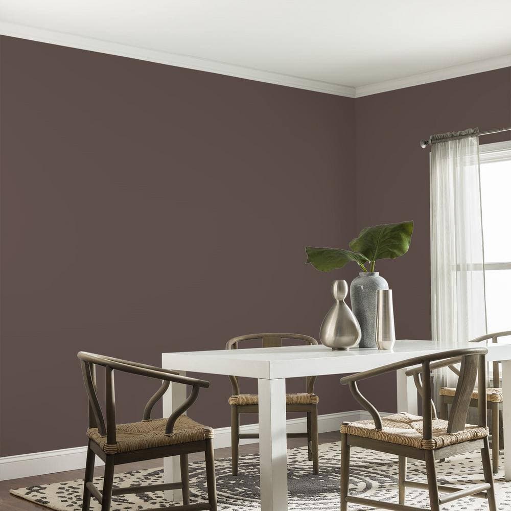 Glidden Premium 1 gal. PPG1017-7 Chocolate Pretzel Eggshell Interior Latex Paint (4)
