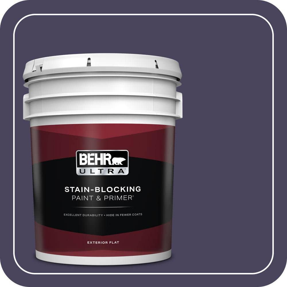 BEHR ULTRA 5 gal. #S-H-640 Purple Blanket Flat Exterior Paint & Primer