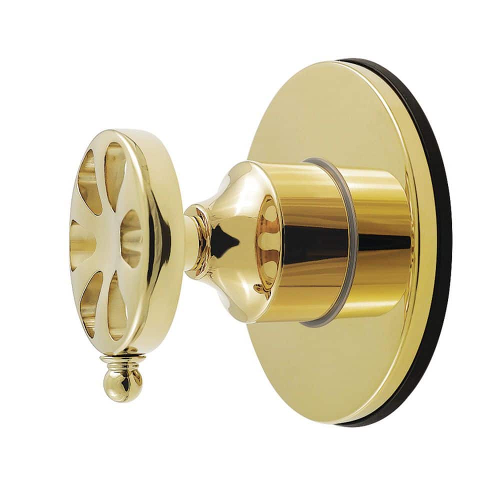 Kingston Brass Belknap 3/4 in. Single-Handle 1-Hole Wall Mount 6-Way Diverter Valve with Trim Kit in Polished Brass (1)