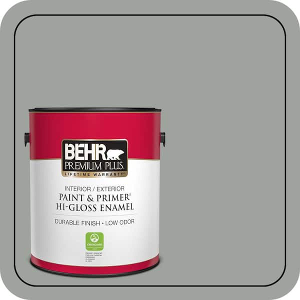 BEHR PREMIUM PLUS #710F-4 Sage Gray Enamel & Primer Color Sample (4)