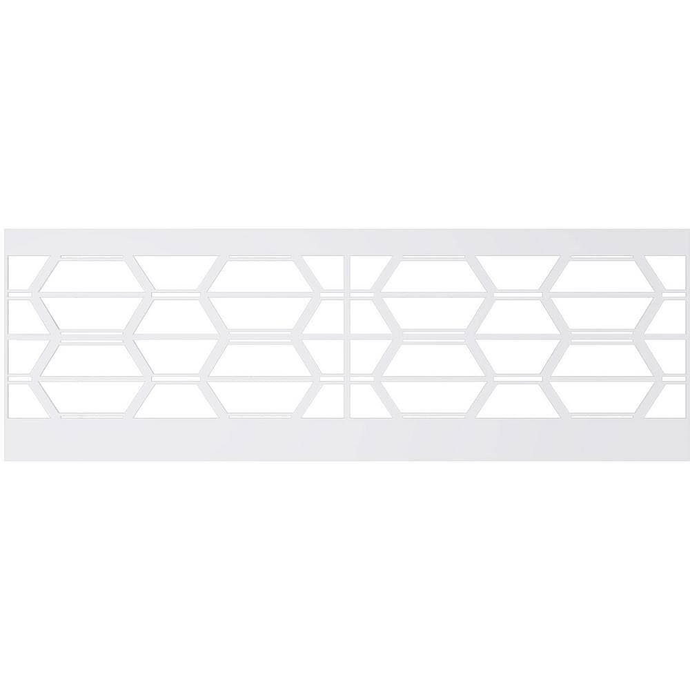 Ekena Millwork 40 in. H 94-1/2 in. W sq. Greeley PVC Wainscot Paneling Kit (4)