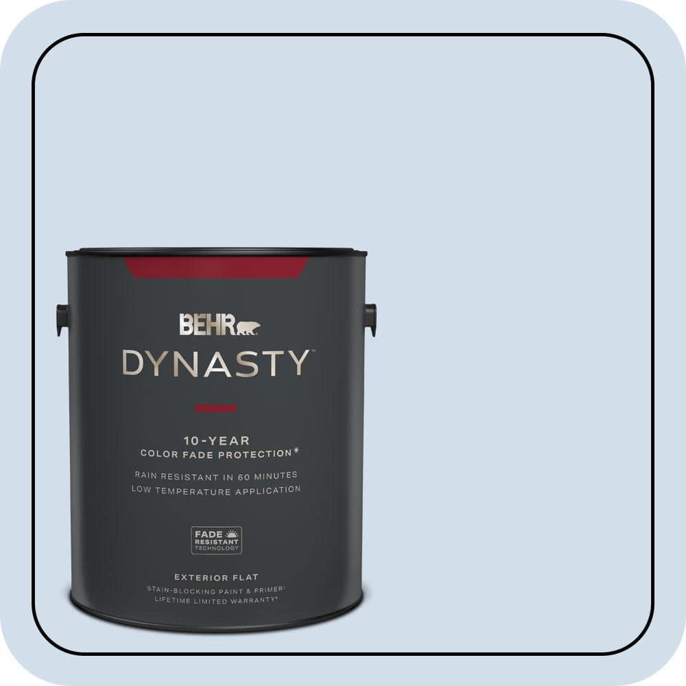 BEHR DYNASTY 1 gal. #M530-1 Ice Drop Flat Exterior Stain-Blocking Paint & Primer