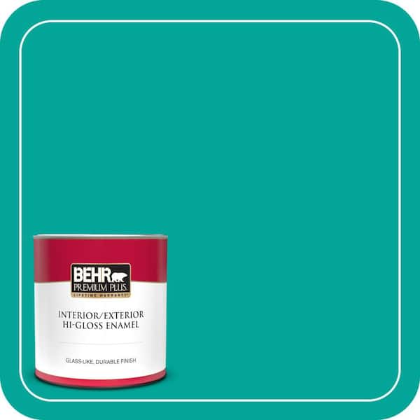 BEHR PREMIUM PLUS Home Decorators Collection #HDC-MD-22 Tropical Sea Enamel & Primer Color Sample (4)