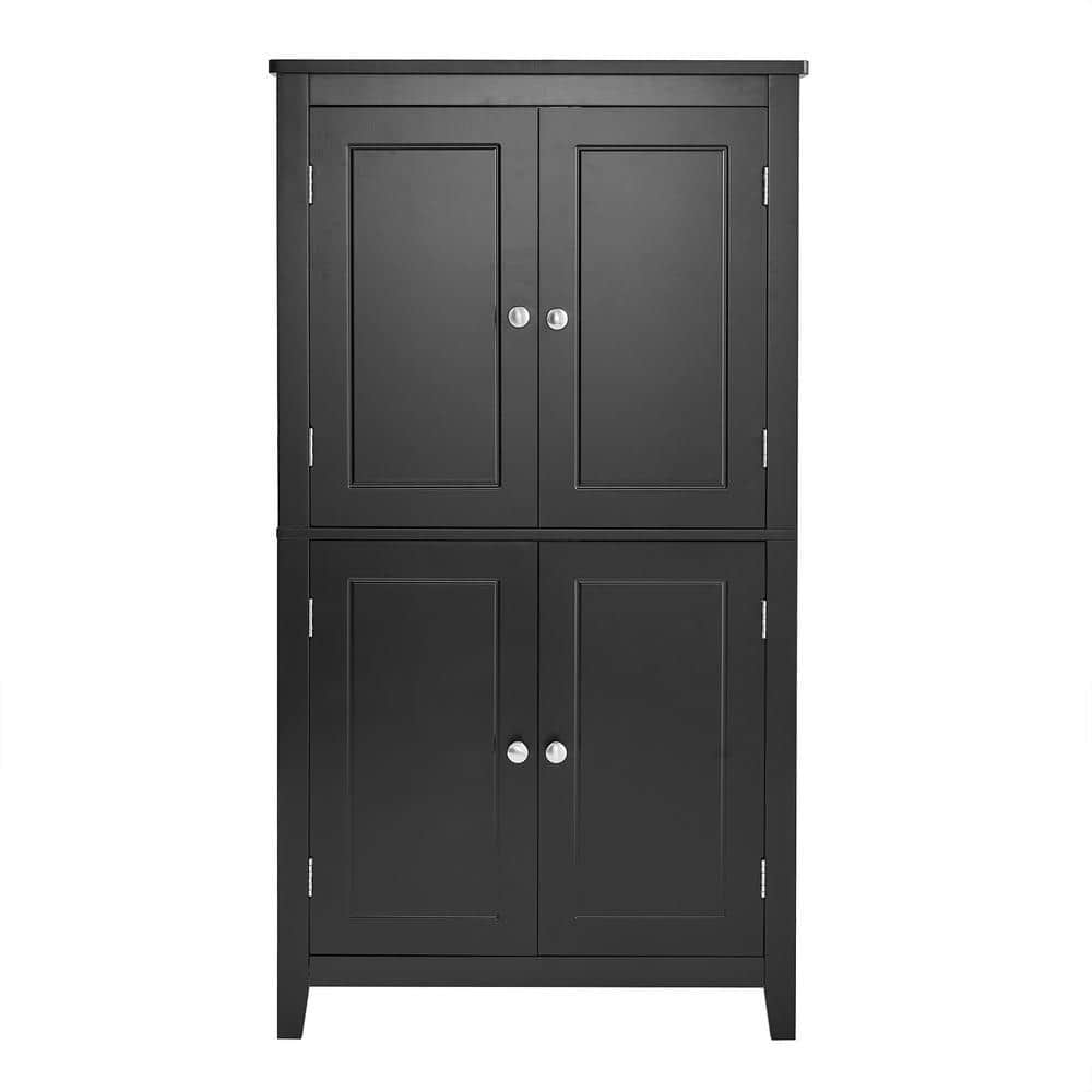 Sarlai 24 in. W 12 in. D 43 in. H MDF Freestanding Linen Cabinet Floor Storage Cabinet with Adjustable Shelves (1)