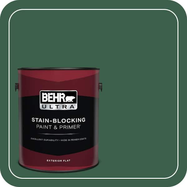 BEHR ULTRA 1 gal. #470D-7 Windy Pine Flat Exterior Paint & Primer (2)