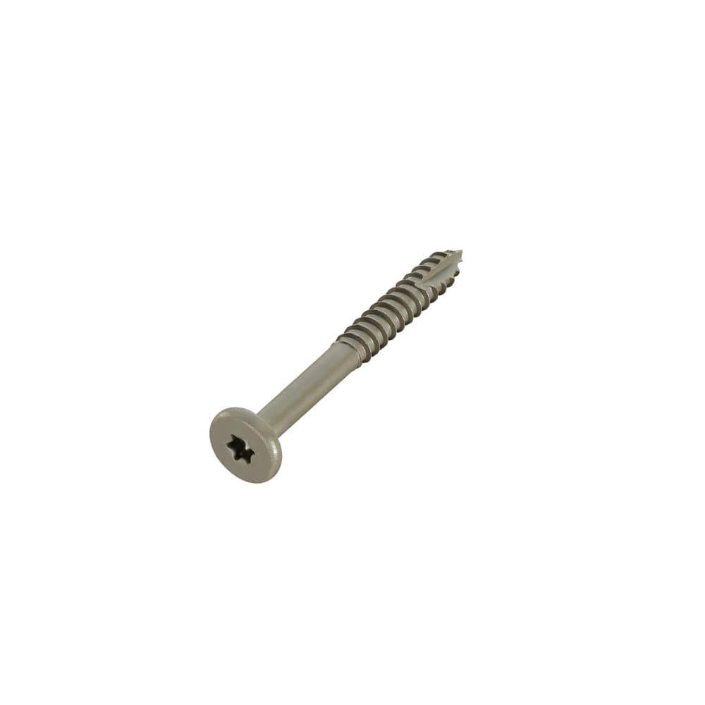 Deckorators #10 x 1-7/8 in. Star Flat Head Epoxy Coated Steel Fascia Composite Deck Screws Gray #37 (100-Pieces) (2)