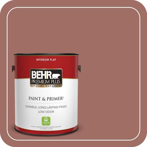 BEHR PREMIUM PLUS #190F-5 Brandy Enamel Low Odor & Primer (2)