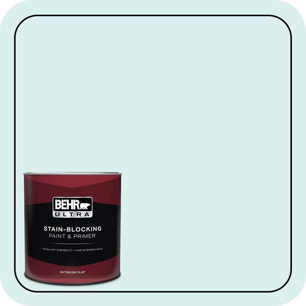 BEHR ULTRA 1 qt. #520C-1 Spring Rain Flat Exterior Paint & Primer