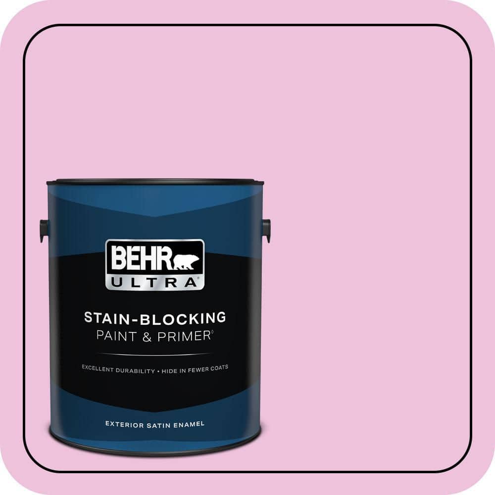 BEHR ULTRA 1 gal. #P120-1 Starlet Pink Satin Enamel Exterior Paint & Primer
