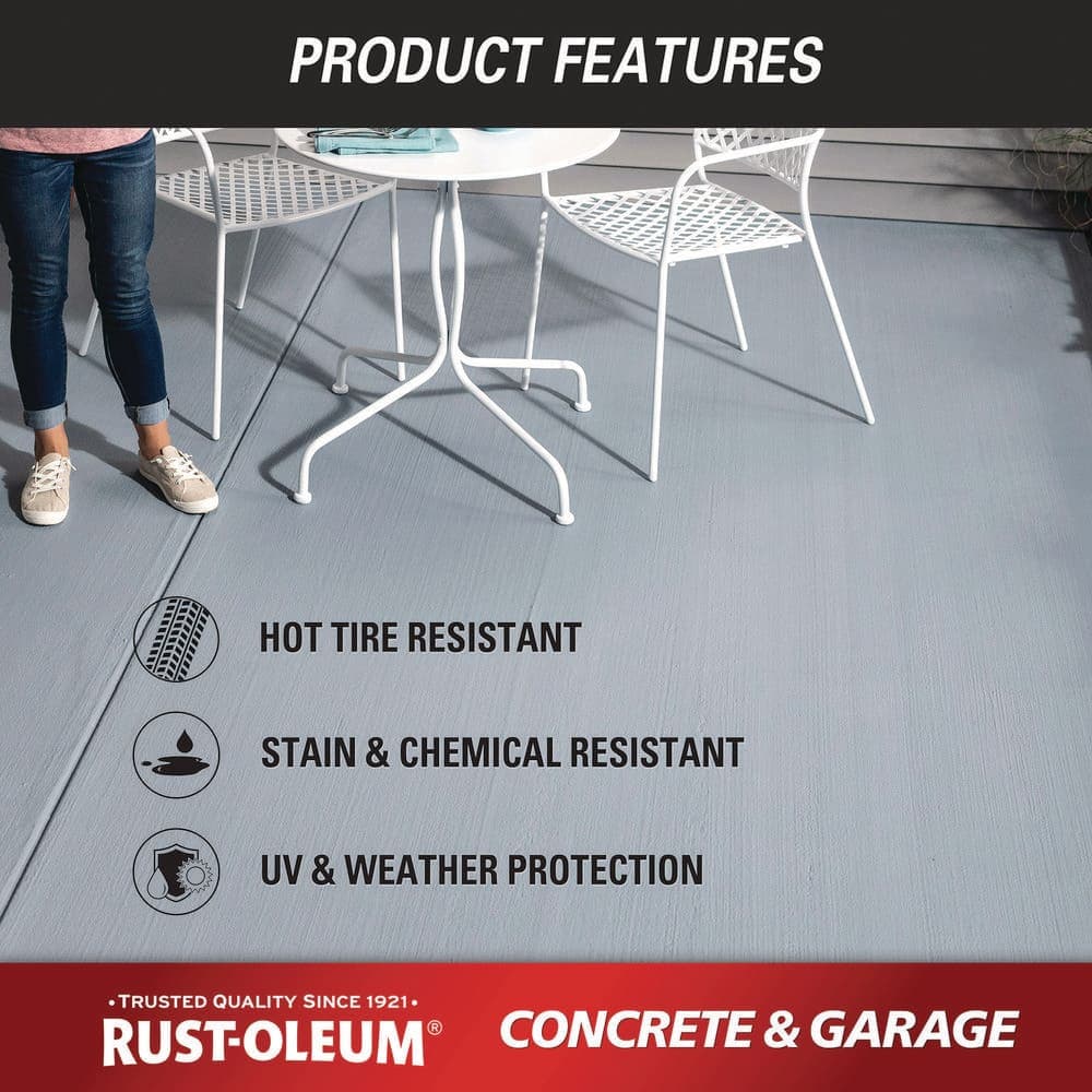 Rust-Oleum Satin 1-Part Epoxy Concrete Floor Interior/Exterior Paint (4)