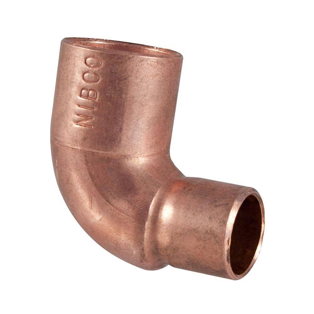 Everbilt 3/4 in. x 1/2 in. Copper Pressure 90-Degree Cup x Cup Reducing Elbow Fitting (1)