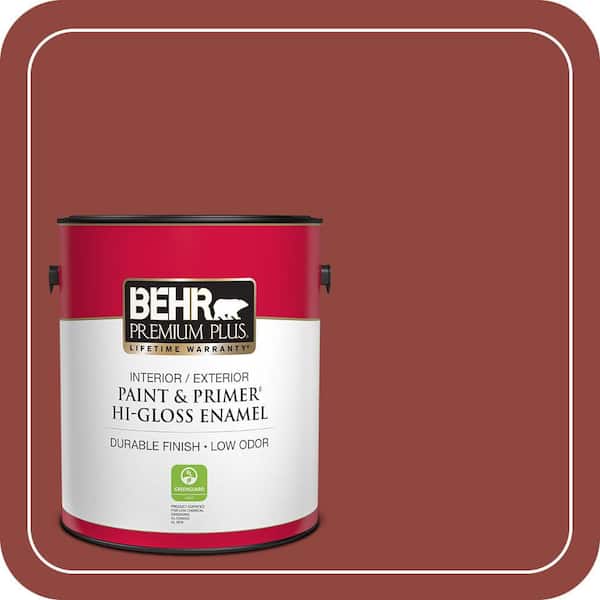 BEHR PREMIUM PLUS #180D-7 Roasted Pepper Enamel Interior/Exterior Paint & Primer Color Sample (3)